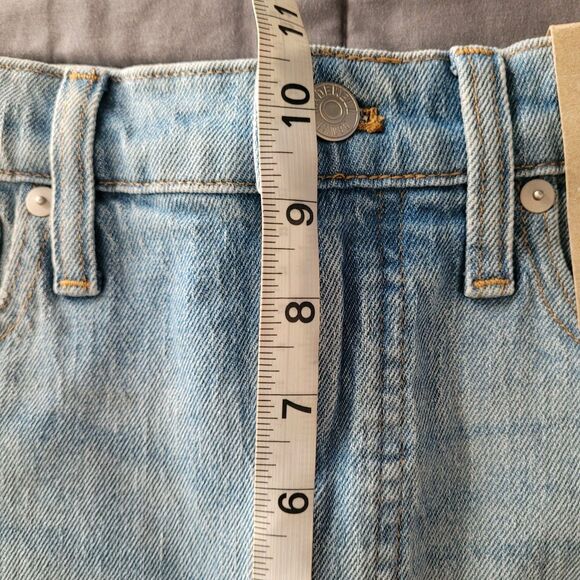 Madewell Perfect Jean Denim Shorts Womens 26 Blue Distressed Magic Pockets Nwt - Picture 6 of 8